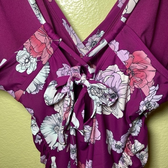 Freshwater floral‎ one piece swimsuit size 2X - Picture 4 of 5